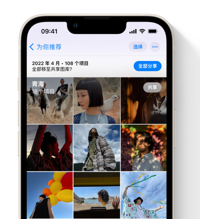 江海苹果维修网点分享在 iPhone 上使用共享图库 